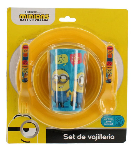 Minions Set Cubiertos Infantil 5 Pcs Mi-70222