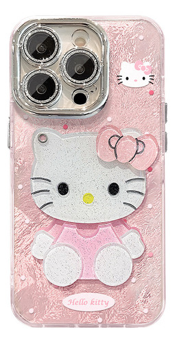 Fundas Para iPhone Cute Hello Kitty Mirror 16 Pro 15 Full Port