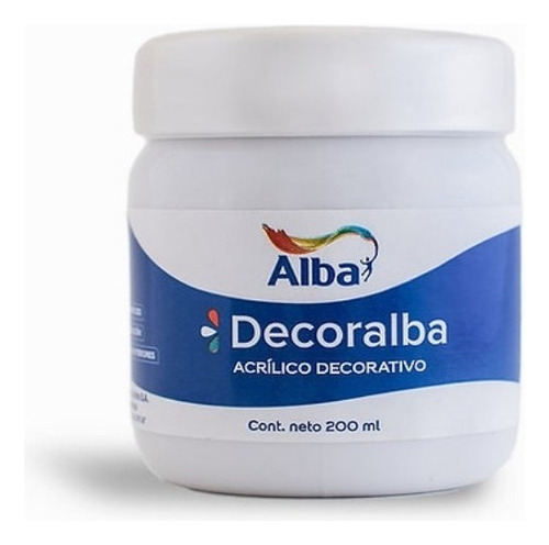 Acrilico Decorativo Decoralba Alba 200ml Colores Tradicional Color 410 - BLANCO