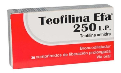 Teofilina  250 Mg L P 30 Comprimidos