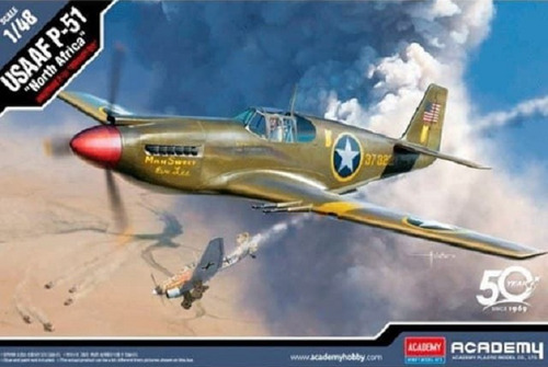 Avión Usaaf P-51  North Africa  - Academy 1:48 - 12338