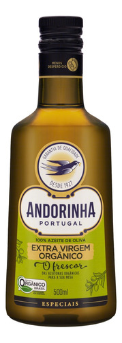 Azeite de Oliva Extra Virgem Orgânico Português Andorinha Especiais Vidro 500ml