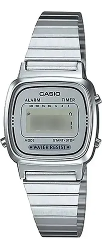 Relógio Casio Feminino Original Vintage Prata Tamanho Mini