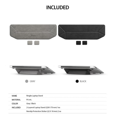 Imagen 6 de 9 de Apoya Macbook Notebook Slim Soporte Ringke Orig Para Laptop