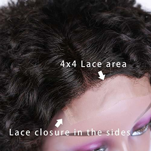 Pelucas De Encaje Con Corte Pixie De Cabello Humano Corto Y