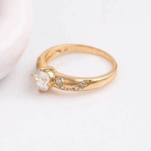 Imagen 5 de 8 de Cyber Off! Anillo Compromiso Aniversario Toque De Oro 18kt
