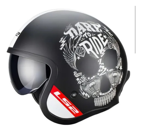 Casco Ls2- Abierto Talle S- Tres Usos Cardo Intercom Negro Sergeant S