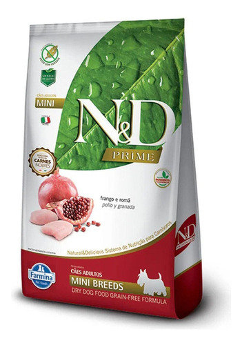 Ração N&d Prime Cães Adultos Mini Frango 2,5kg