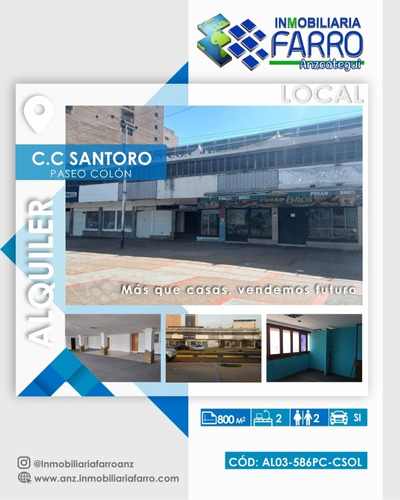 Imagen 1 de 8 de Alquiler De Local Comercial Ubicado En El C.c. Santoro Al03-586pc-csol