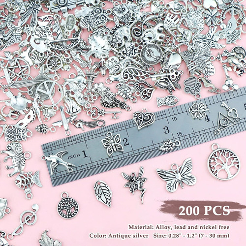 200 Pcs Al Por Mayor Lotes Granel Hacer Joyas Encantos ...
