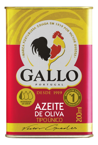 Azeite de Oliva Tipo Único Português Gallo Lata 200ml