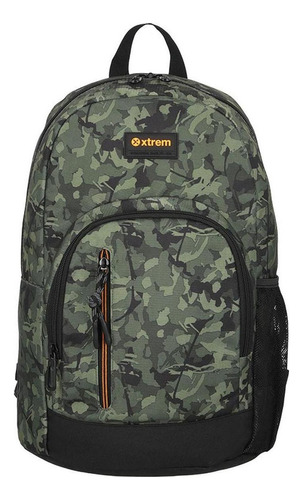 Mochila Xtrem Austin Olive Camo Verde Diseño de la tela Liso