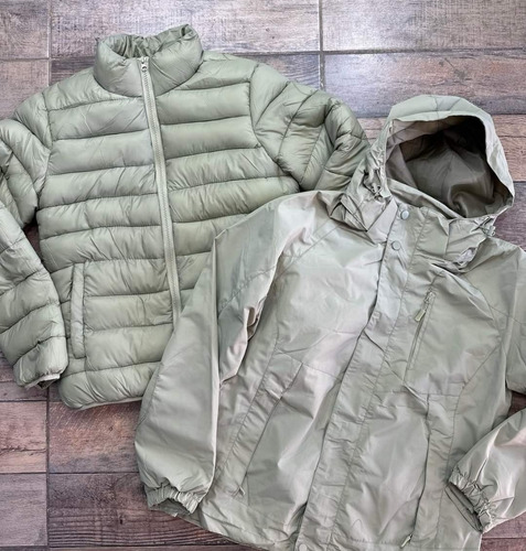 Campera De Mujer Dos En Uno Desmontable Impermeable M Al 8xl
