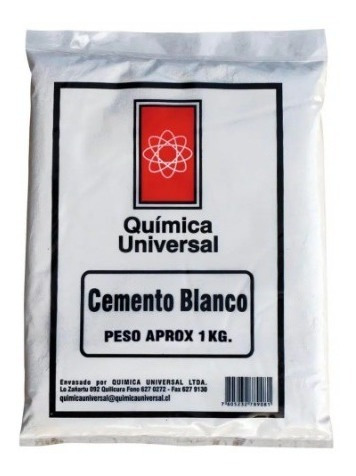 Cemento Blanco. Bolsa De 1kg. Química Universal