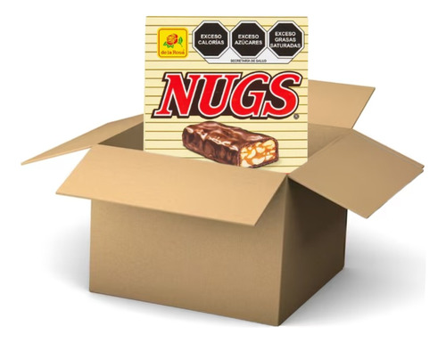 Caja De Chocolate Nugs Con 24 Display De 12 Pz C/u