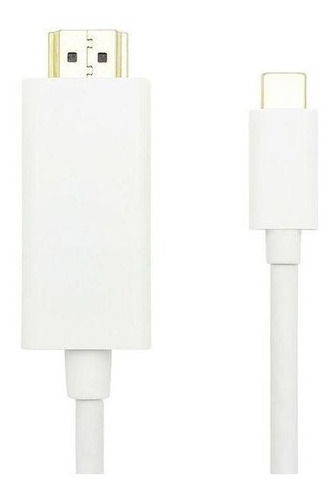 Imagem 2 de 2 de Cabo + Adaptador Jc-tyc-hm1.8 Branco F3 Usb- C Para Hdmi