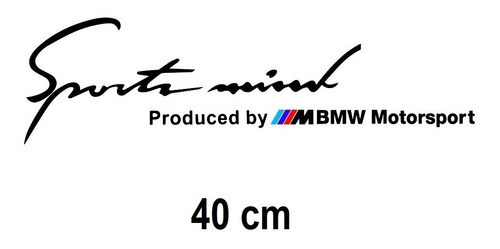 Stickers Sport Mind Bmw M Motorsport ( Vinil 40 Cm ) 1pza