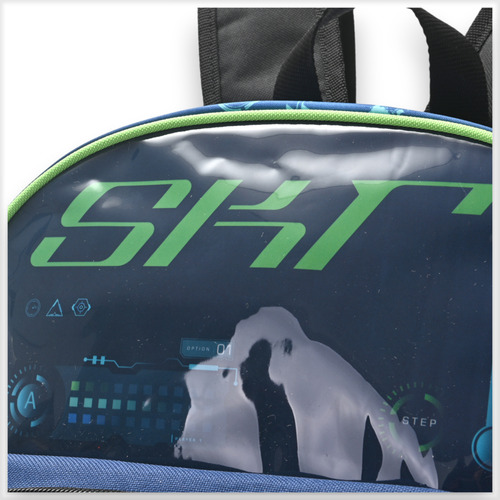 Mochila Skora 16 Pulgadas Escolar Reforzada Para Espalda Azul Gamer