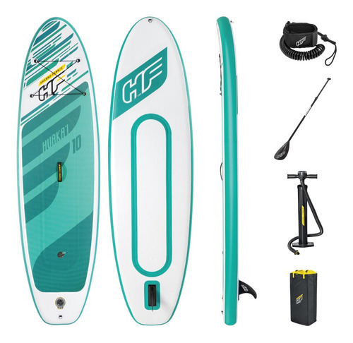 Stand Up Inflável Huakai + Leash Bomba Bolsa Bestway Cor VERDE-AGUA
