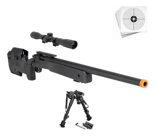 Airsoft Rifle Sniper M40 Rossi Storm Mola 500fps +acessorios