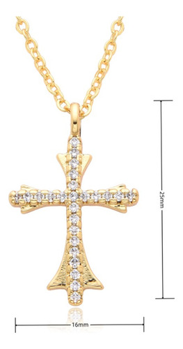 Cadena Dije De Cruz Joyeria Hombre Collares Mujer