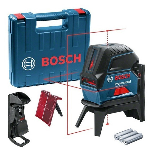 Nivel Láser Profesional Bosch Gcl2-15 Kit + Base Rm1 L/red 