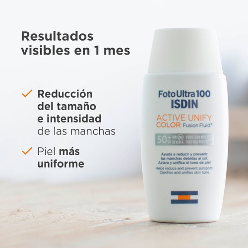 Imagen 6 de 10 de Isdin Fotoultra 100 Active Unify Color Spf 50+, 50 Ml