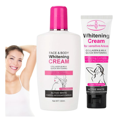 Set Crema Blanqueadora Axilas/ Crema Cara Cuerpo Aichun 2p F