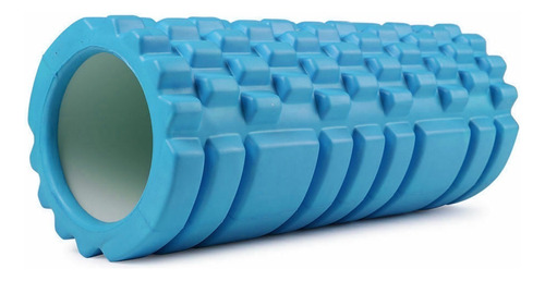 Foam Roller Rolo De Massagem Liberação Miofascial Pvc Eva Cor Azul