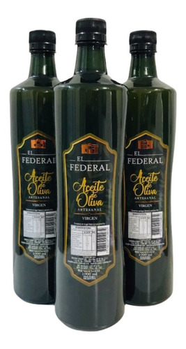 3 Aceite De Oliva Virgen El Federal X 1lt - Cruz Del Eje