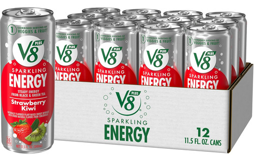 Sparkling Energy Strawberry Kiwi Energy Drink, Elaborada Con