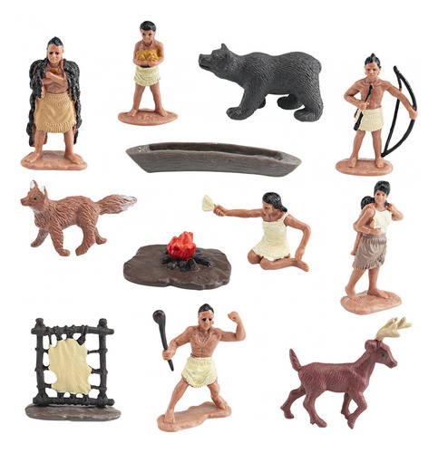 12 Figuras Indias, Figuras Americanas, Juguetes Educativos,