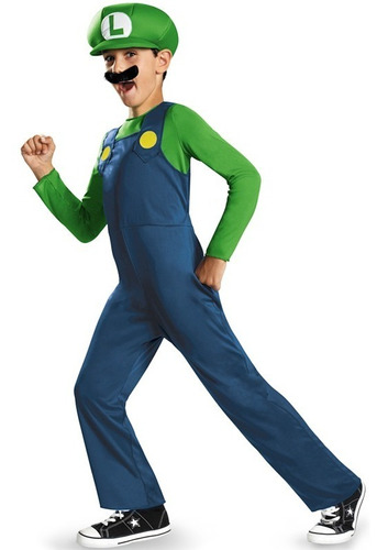 Disfraz Para Niño Luigi Talla Large 10-12 Halloween