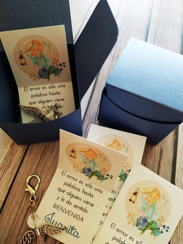 Llavero Dije Angelito En Caja Souvenir X 15 Unidades