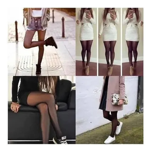 Calza Chiporro Efecto Piel Para Mujer Invierno