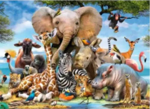 Rompecabezas 1000 Piezas Animales En La Selva New | Cuotas sin interés
