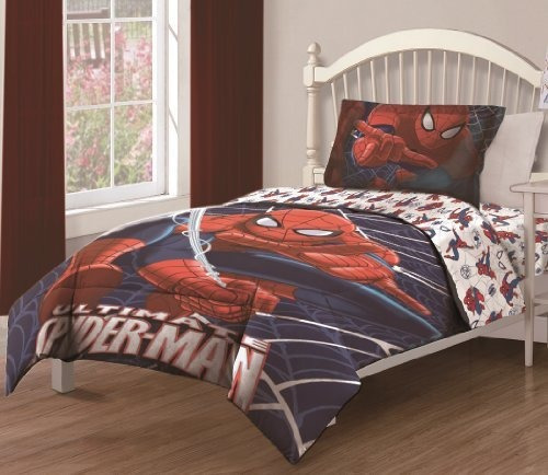 Juego De Edredón Twin Marvel Spiderman Ultimate Webs Con