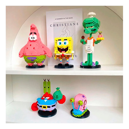 Bloques Armables De Bob Esponja 694 Piezas Figura 3d