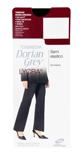 3 Pares Tobimedias Lycra Dorian Grey  Negro