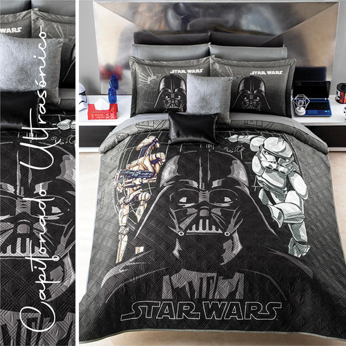 Edredón Matrimonial Ligero Negro Diseño Darth Vader
