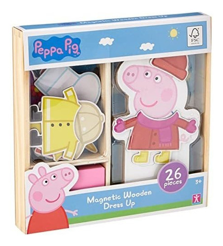 Rompecabezas magnético de madera de Peppa Pig (26 piezas)