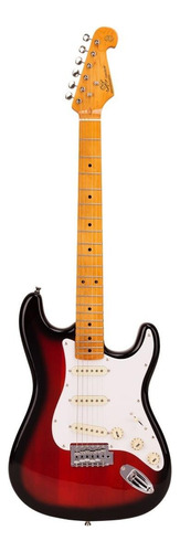 Guitarra elétrica SX Vintage Series SST57+ de  tília 2-tone sunburst brilhante com diapasão de bordo