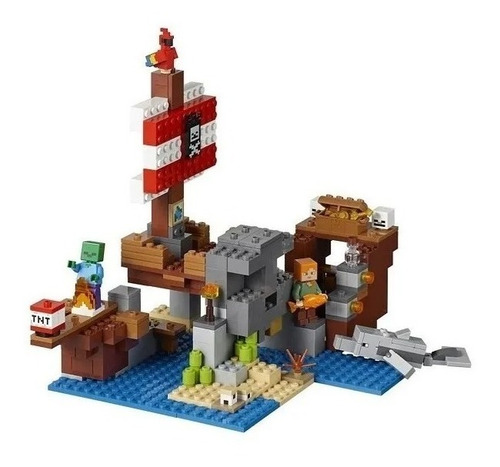 Imagem 6 de 7 de Lego Minecraft A Aventura Do Barco Pirata 386 Peças 21152