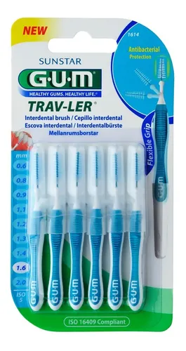 Cepillo Gum Interdental Proxabrush Conico 6 Unidades.