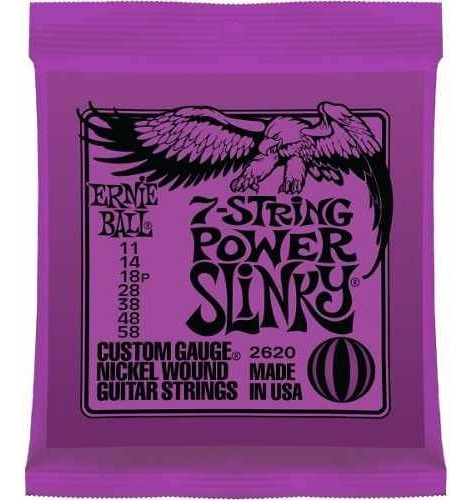 Encordado Guitarra Electrica Ernie Ball 011 De 7 Cuerdas