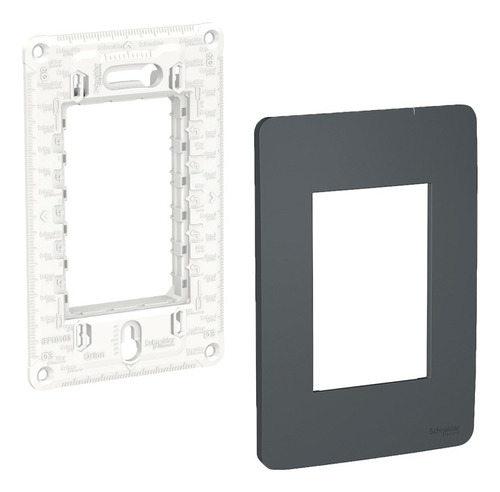 Placa 3 Puestos C/soporte Stellar Black Orion