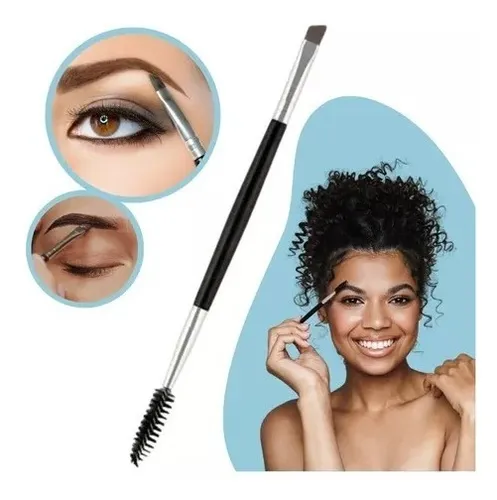 Brocha Doble Para Ceja Con Cepillo Pincel Cosm tico 1pz Full