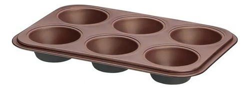 Set X 6 Molde Muffins Cupcake Tramontina Teflon Fuente Horno