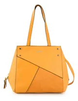 Comprar Cartera Amphora Noix Dos Asas De Símil Cuero Mostaza