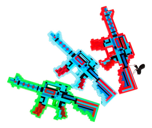 Pistola Minecraft Con Luz Y Sonido Metralletas Luces Juguete